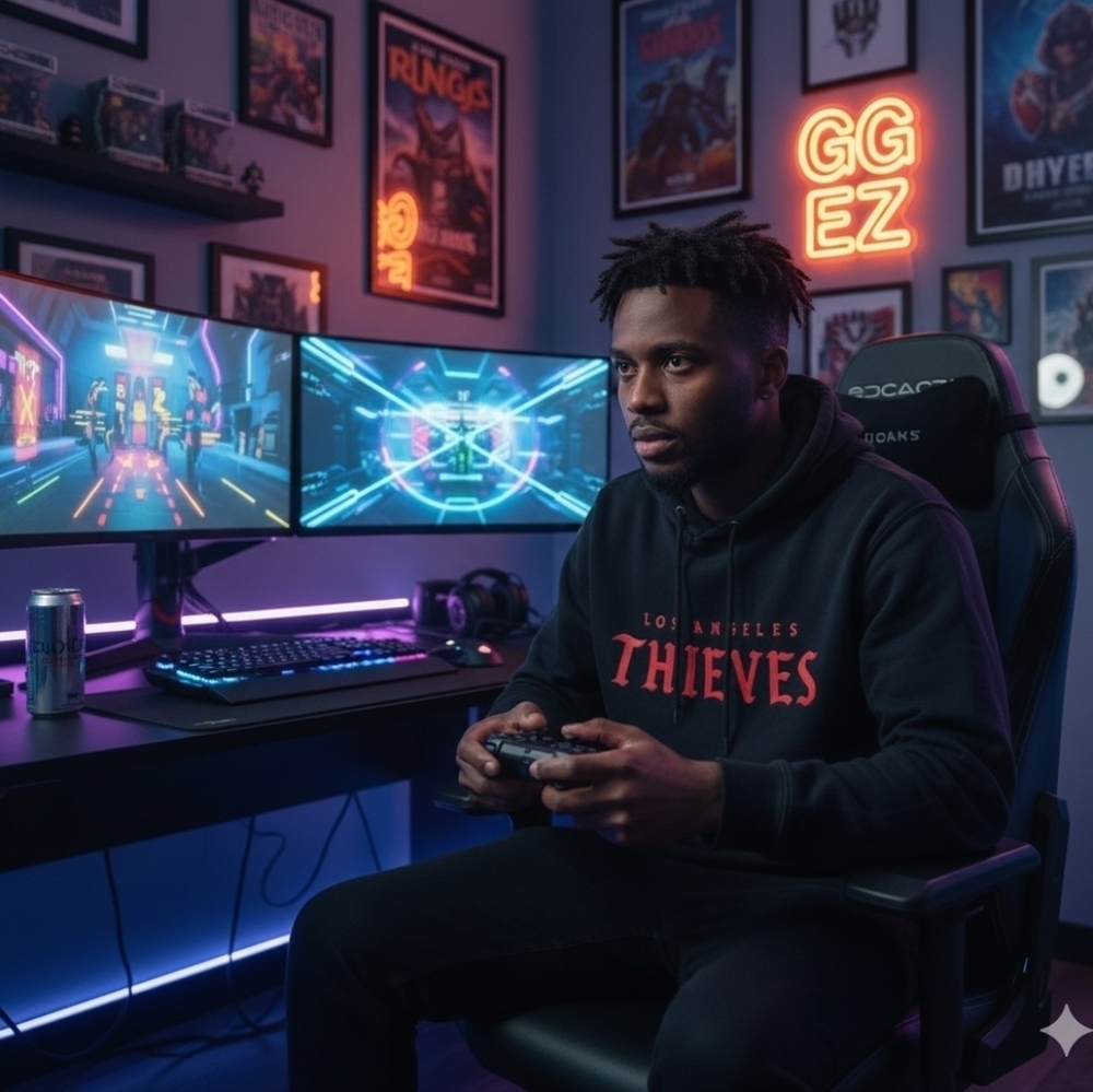 100 Thieves “LA Thieves” Hoodie Offical Call of Duty League Team Gamer Small